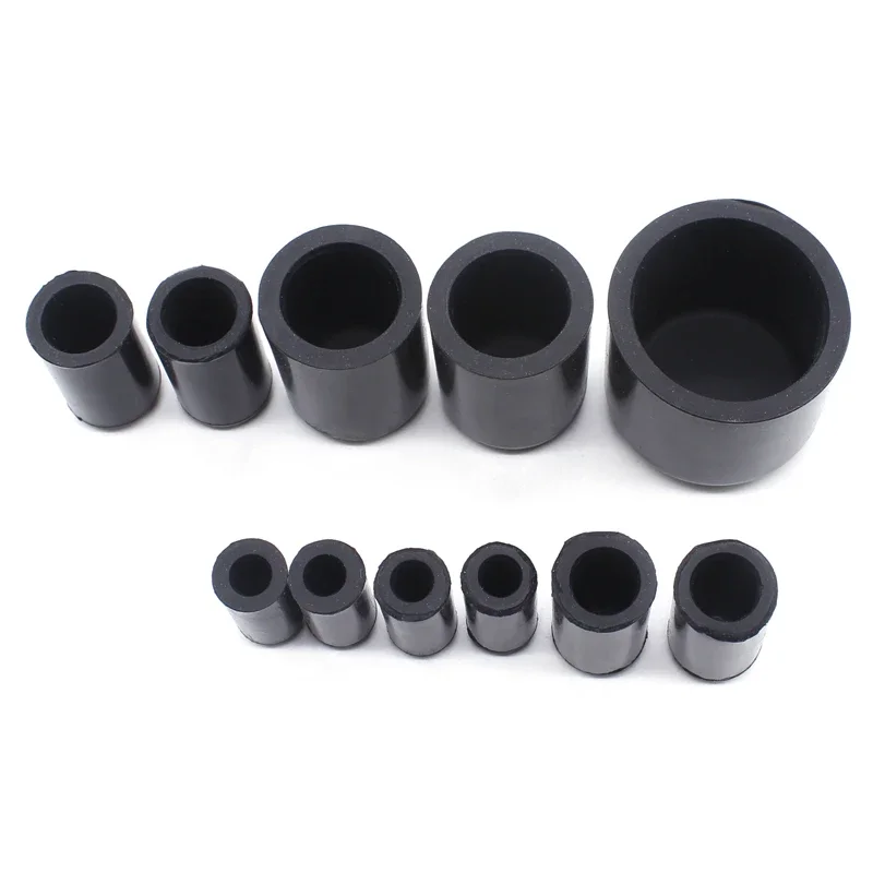 5pcs  Black  PVC Plastic rubber Silicone Blanking Cap Intake Vacuum Hose Tube End Bung Plug Inner Diameter 4mm-32mm End Cap