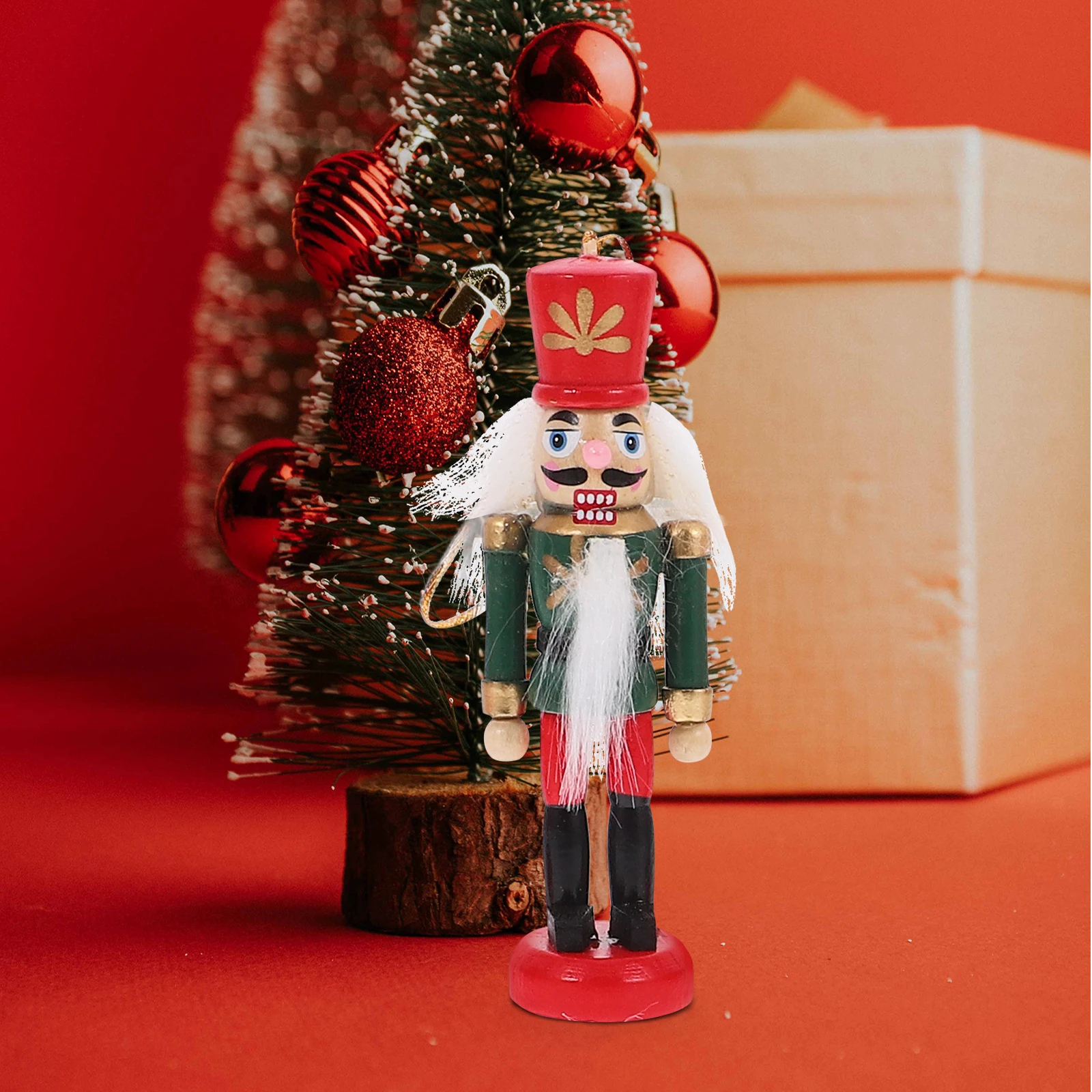 

6pcs Soldier Ornaments Walnut Soldier Pendants Nutcracker Decor Colorful Hanging Christmas Figurines Home Decorations