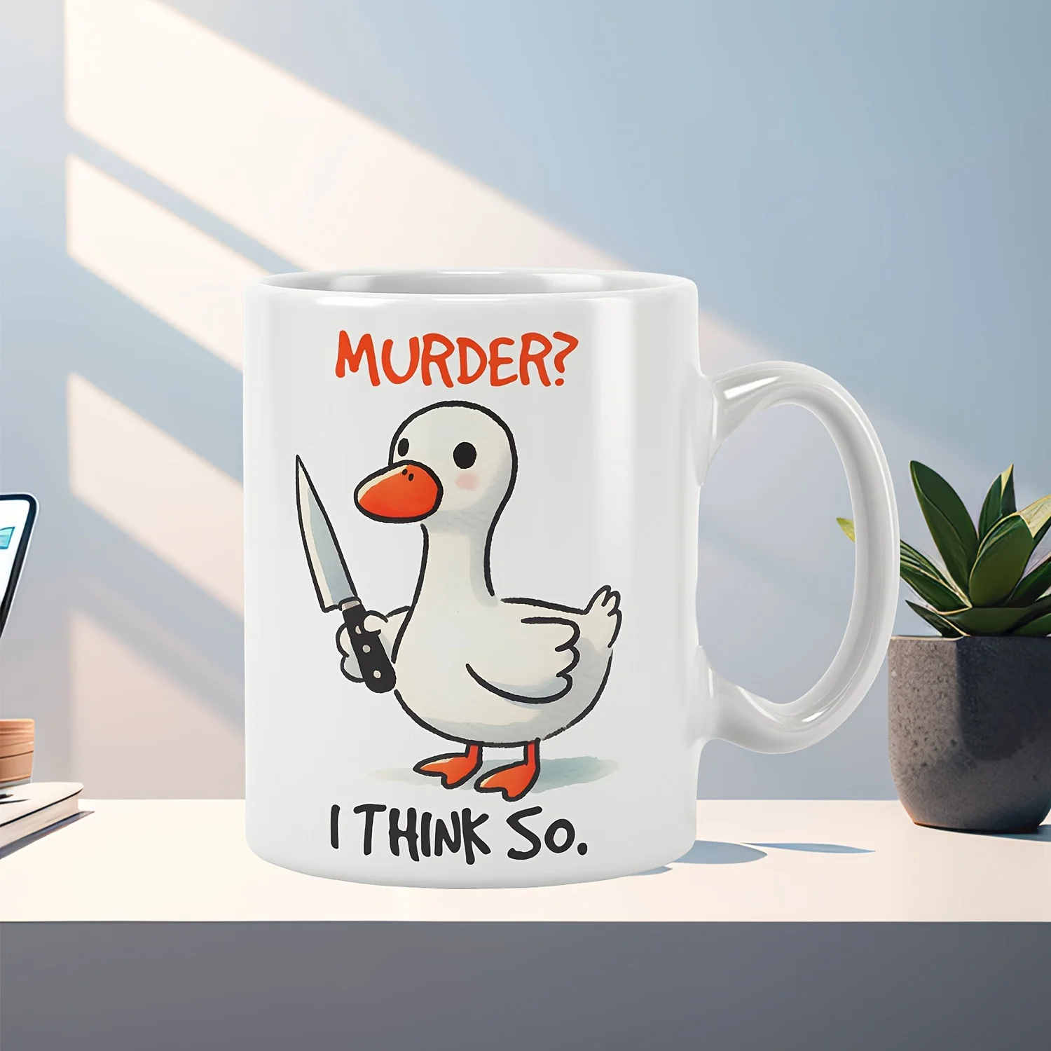 Murder? I Think So. Ceramic Mug - Funny Goose Design, Perfect Gift for Coffee and Tea Lovers, Novelty Present