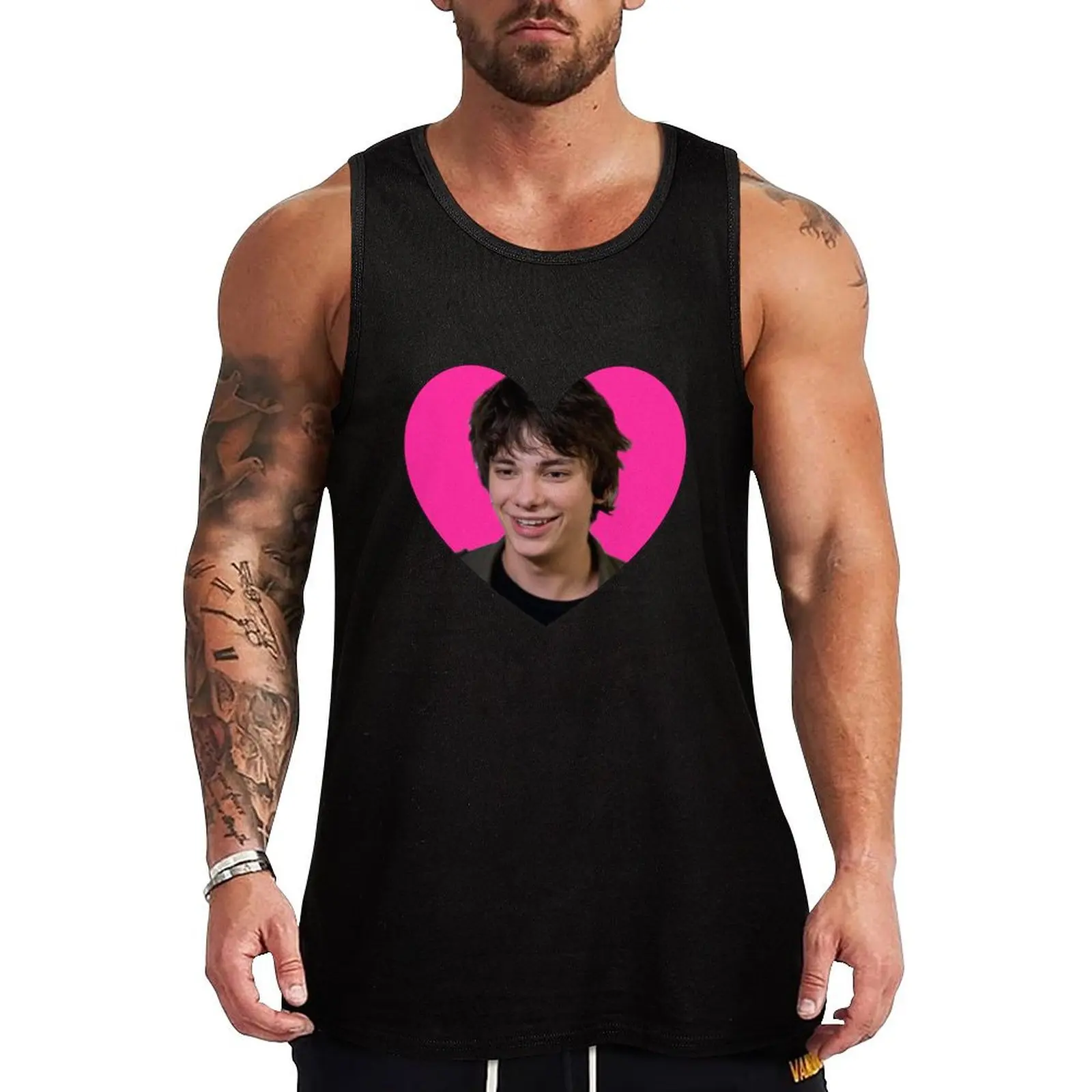 RODRICK LOVE HEART Tank Top Fitness men clothing Man sleeveless shirt sleeveless vest men