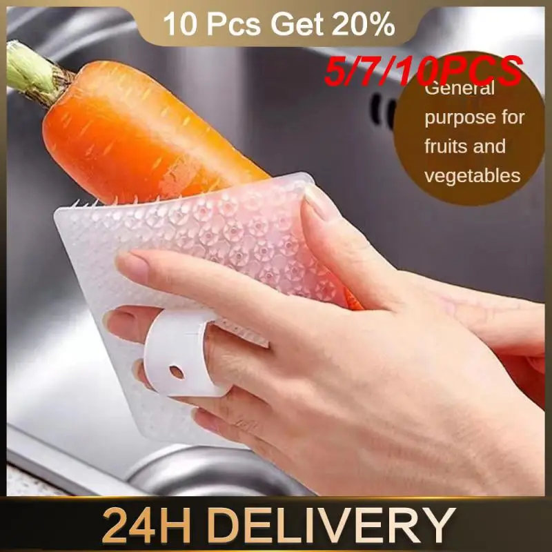 5/7/10PCS Washing Tools Clean Polyethylene Resin Material Multifunctional Dishwashing And Cleaning Brush Kitchen Accessories