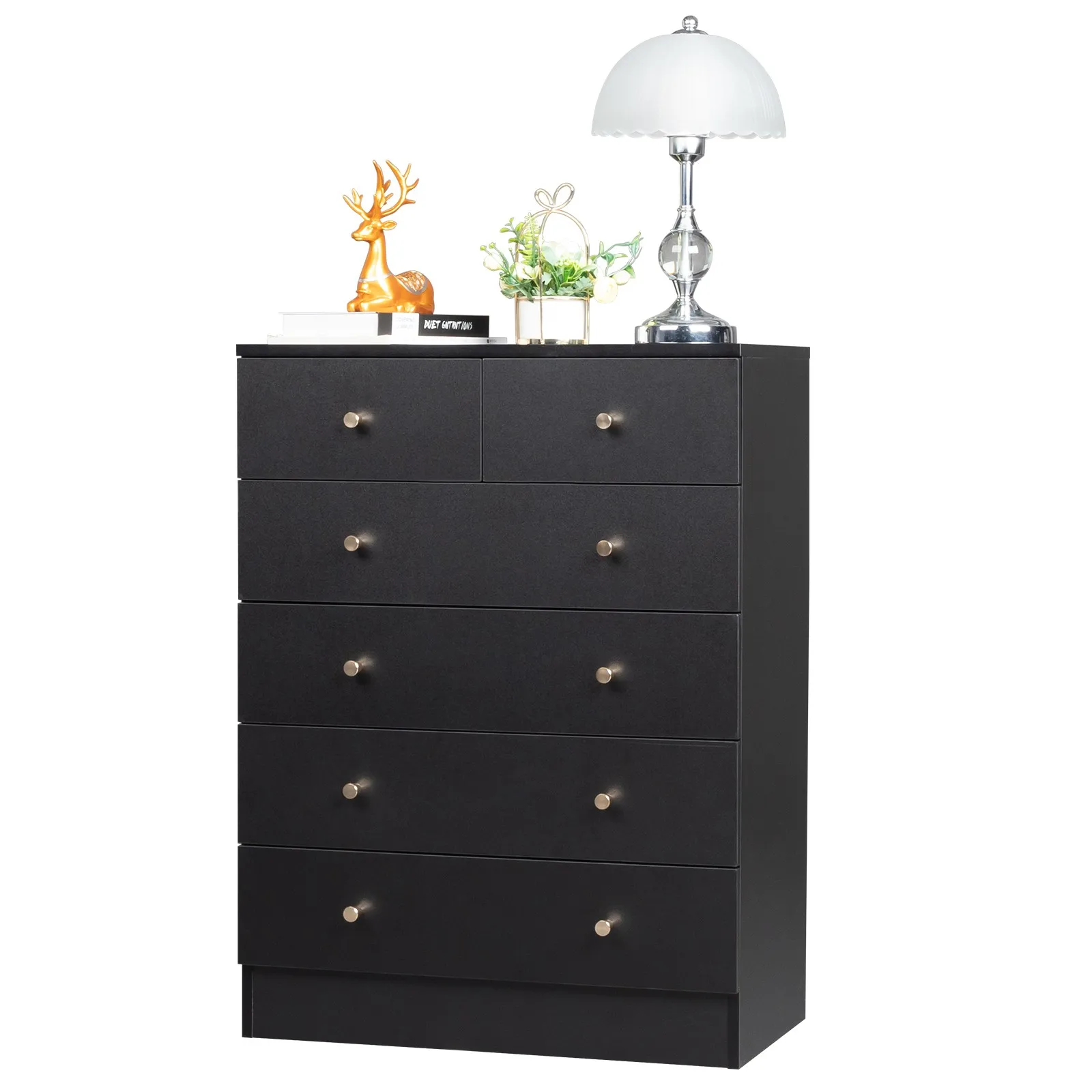 6 Drawer Dresser for Bedroom,Tall Dresser Chest of Drawers Anti-Tipping Device