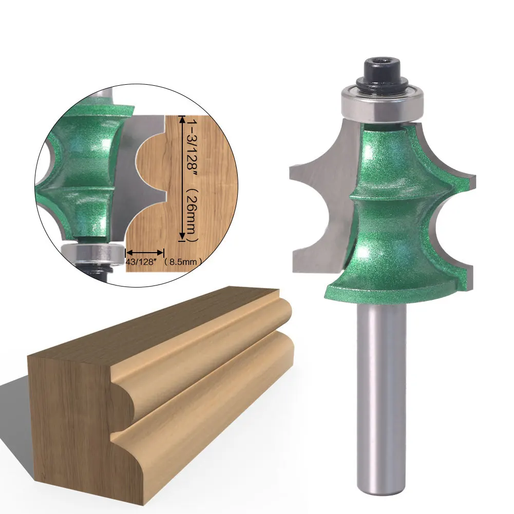 Molding Router Bit Decorative Line Tool Woodworking 8mm Shank For Cabinet Crown Table Edge Ceiling Trim Work Milling Cutter