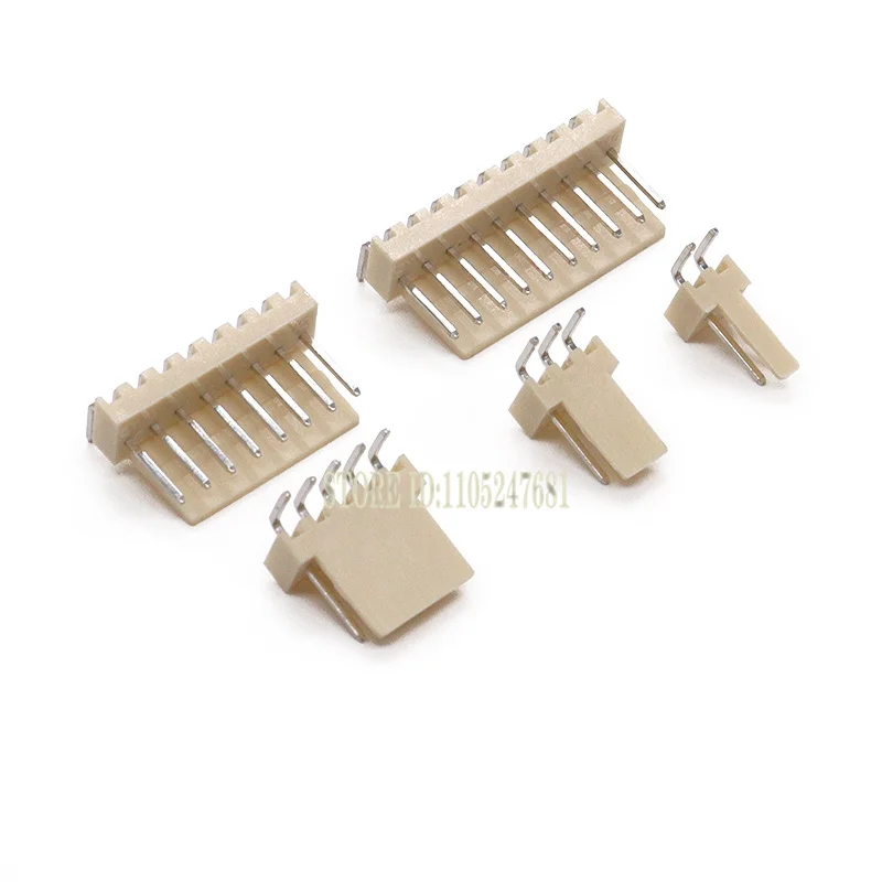 50pcs 2510-aw Kf2510 Connector 2.54mm Pitch Male Pin Header 2p/3p/4p/5p/6p/7p/8p/9p/10p/11p/12p Right Angle For Pcb 2.54mm