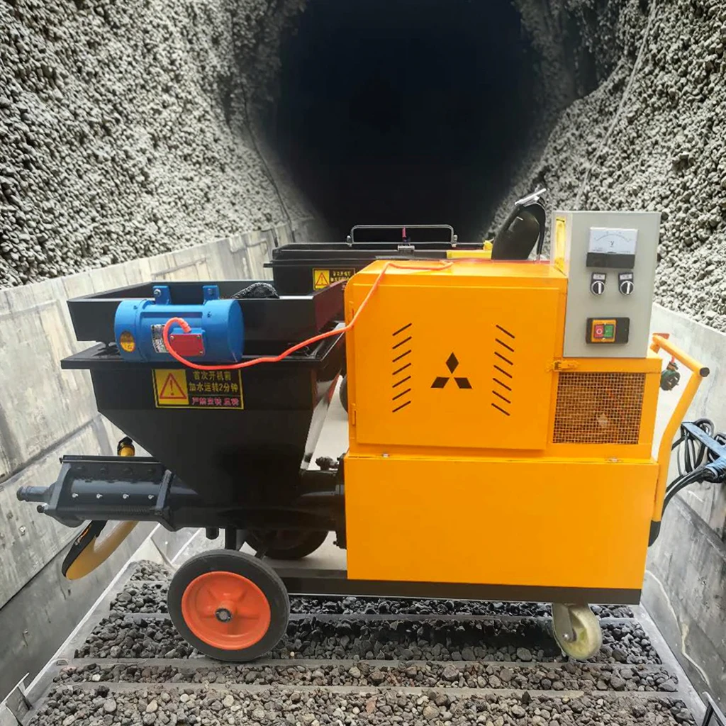 Versatile Cement Mortar Spray Plastering Machine  for Various Construction Needs with Adjustable Spray Gun
