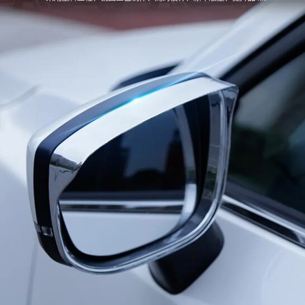 For Mazda CX-5 CX5 KF 2017 2019 2020  Chrome Rear Rearview Mirror Rain Shade Cover Trim Glass Sun Visor Shield Frame Accessories