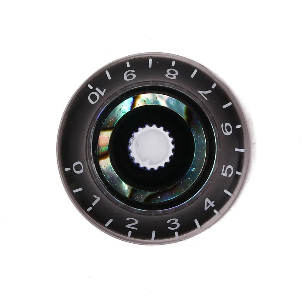 

4Pcs Abalone Shell Guitar Control Knobs Volume Tone Speed Rotary Knobs Electric Guitar Parts Replacement Black