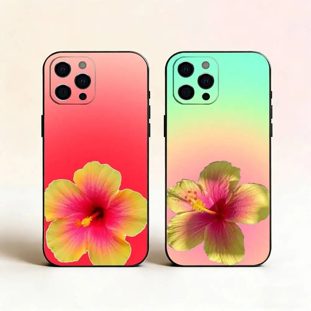 Lily Puff Phone Case For iPhone 17, 16,15,14,13,12,11 Plus,Pro Max, Others Soft Black Cover