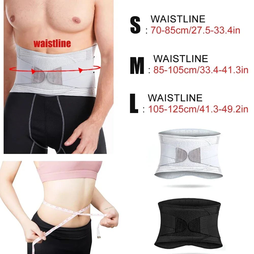 Back Support Lower Back Brace provides Back Pain Relief - Lumbar Support Belt for Men Women Keeps Your Spine Straight Safe