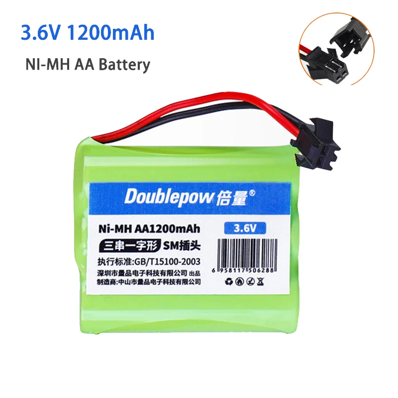 1pc SM Plug 3.6v 1200mah NiMH Battery + Charger For Rc Toys Cars Tanks Robots Boats Guns Ni-MH AA 3.6v Rechargeable Battery Pack