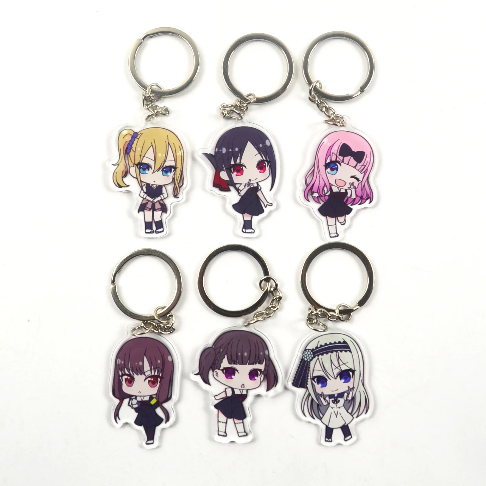 

5.2×3.4CM Acrylic Smooth Ishigami Yuu Fujiwara Chika Kawaii Key Chains Adorable Fashion Jewelry Trendy Lightweight Accessories