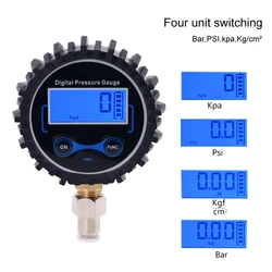 200PSI /BAR/KPA/kg/cm2 Digital Pressure Gauge with Straight Plug fitting 6mm Drop Shipping