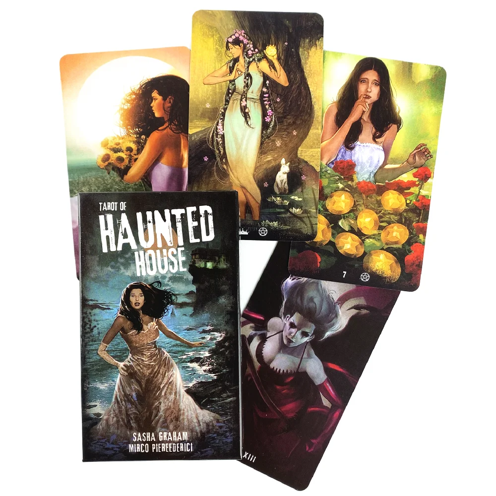 Tarot Of Haunted House Leisure Party Table Game High Quality Fortune-telling Prophecy Oracle Cards With PDF Guidebook