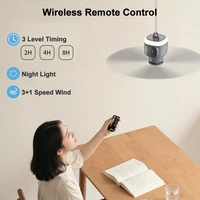 12000mAh Portable Ceiling Fans Outdoor Camping Fan Tent Air Circulator Cooler Rechargeable Electric Fan Remote Control LED Light 4