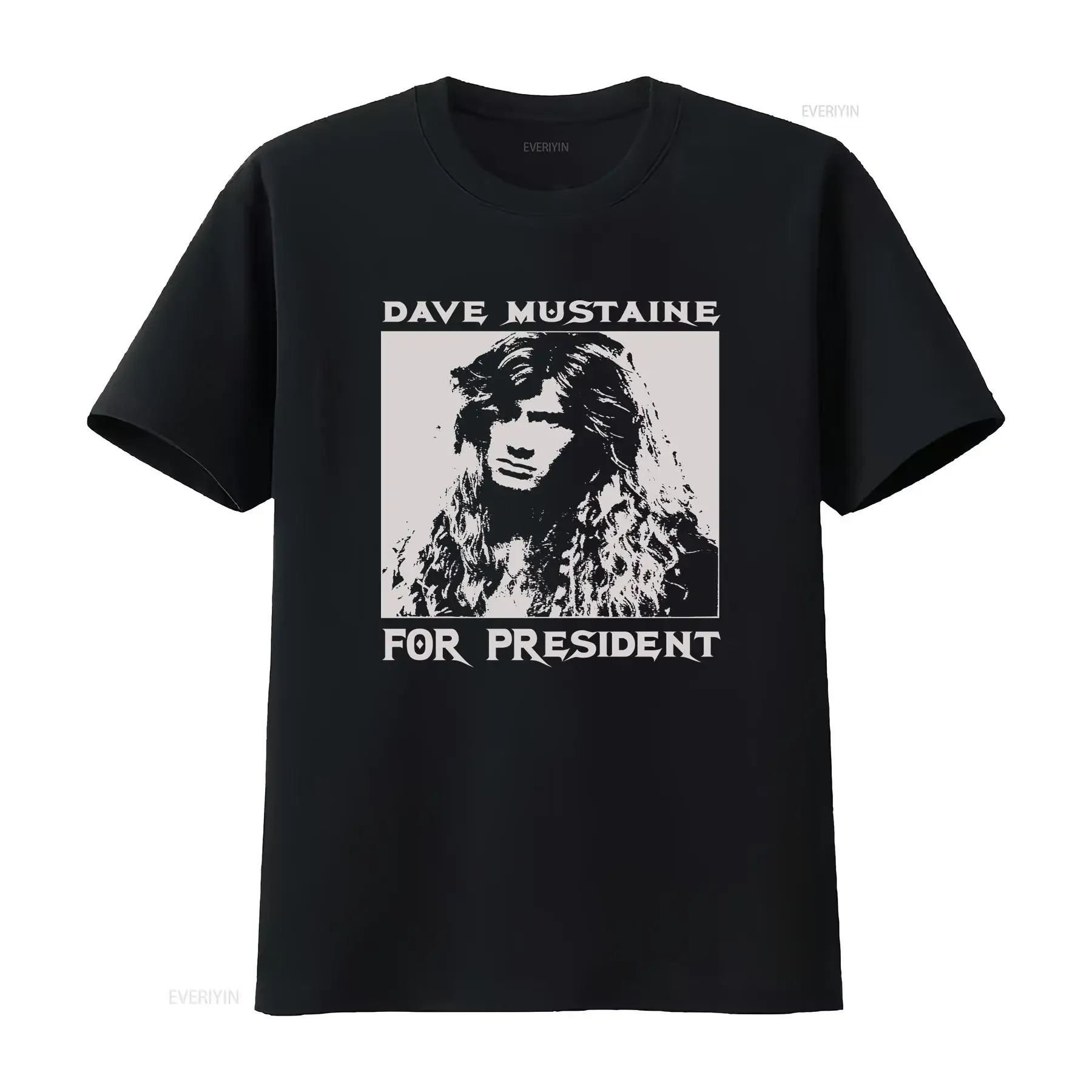 VTG Dave Mustaine para Presidente Fan negro talla S a 5Xl camiseta AG973 vintage lavado Top para uso diario streetwear Unisex