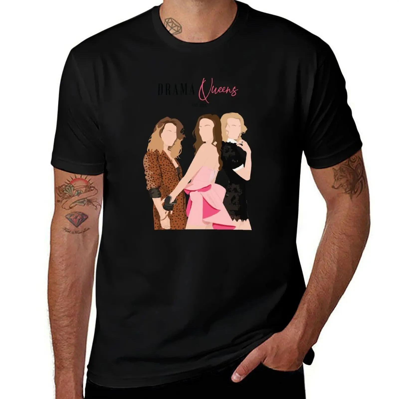 drama queens T-Shirt Large Size Casual Tee Shirt T-Shirt
