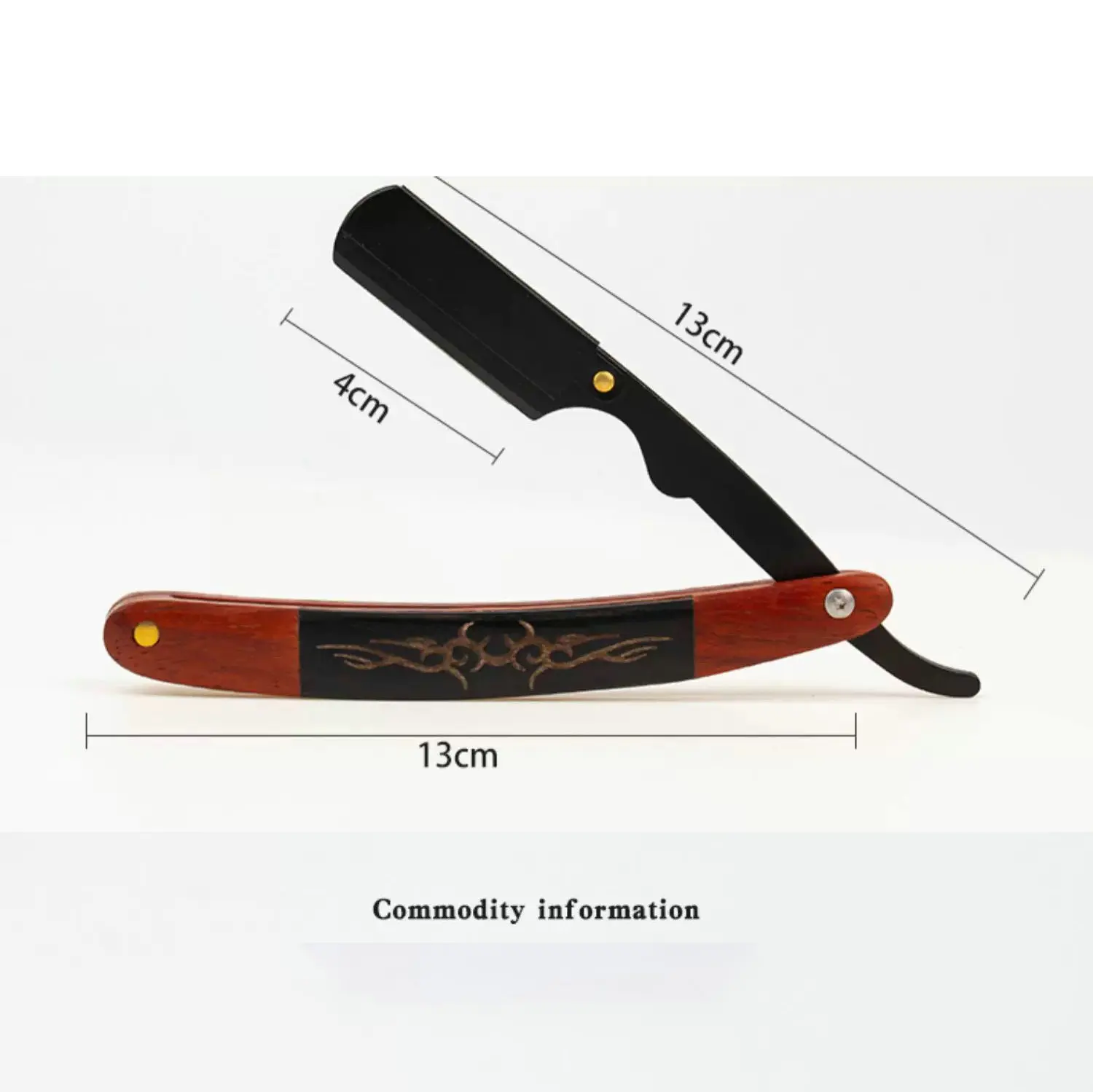 Парикмахерская бритва из нержавеющей стали, деревянный держатель для парикмахерских ножей, ручная бритва, парикмахерская, бритье, держатель ножа для обрезки лица