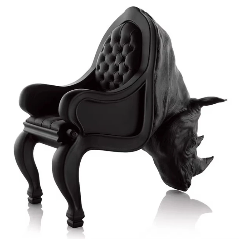 

Designer Animal Modeling Series Rhino Chair Overbearing Leisure Bullhead Chair Fiberglass Seat
