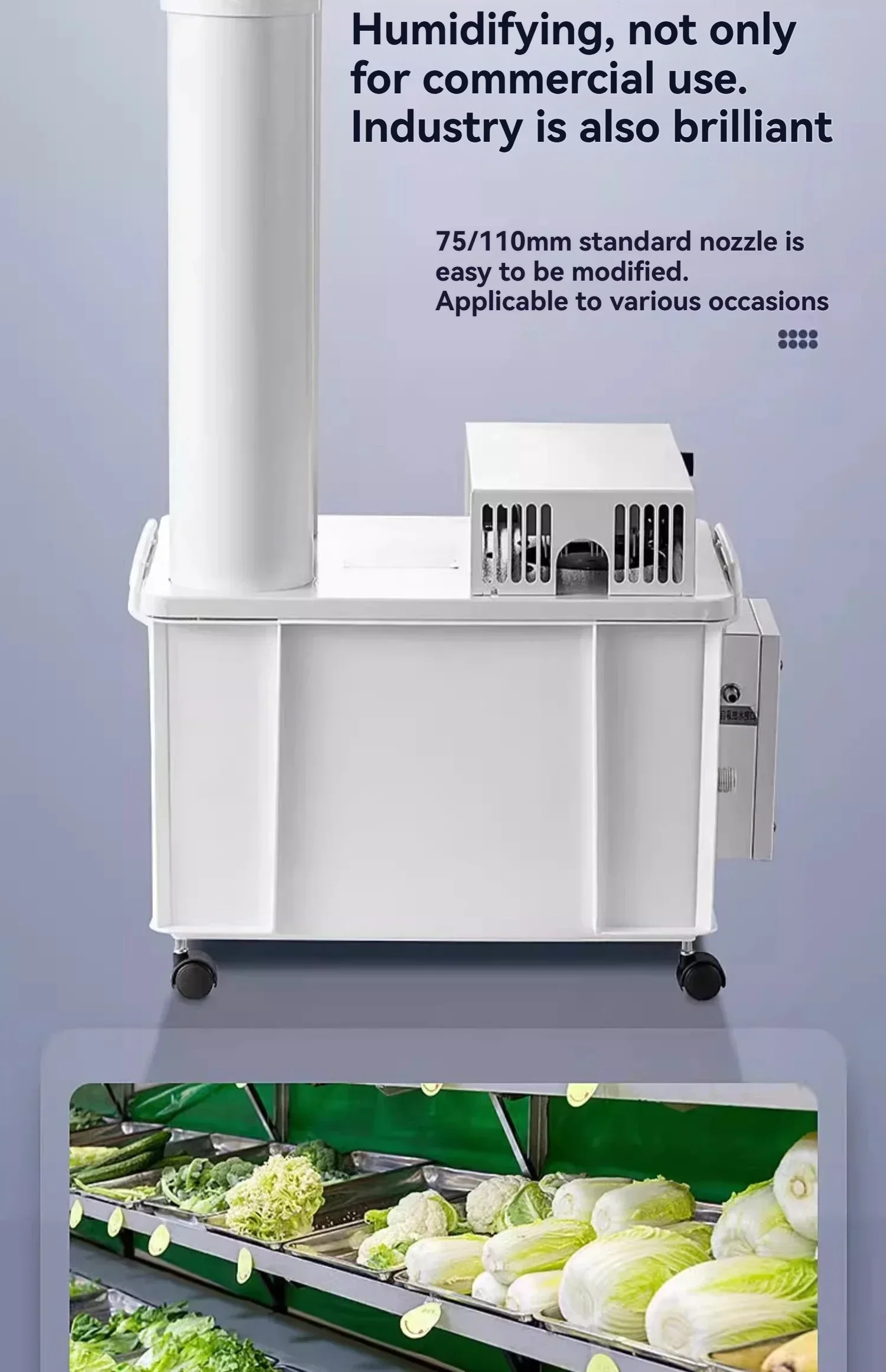 220V Industrial Ultrasonic Humidifier – High-Capacity Mist Generator for Vegetable Greenhouses, Workshops, and Warehouses