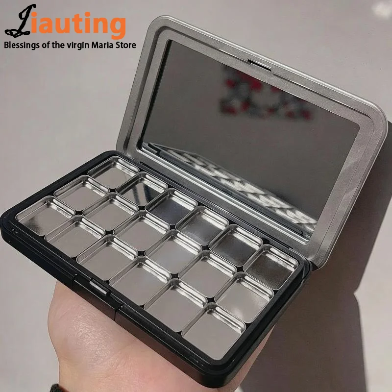 Multi-grids DIY Eyeshadow Palette Empty Matte Black Magnetic Makeup Palette Match By Oneself ABS Eye Shadow Palette
