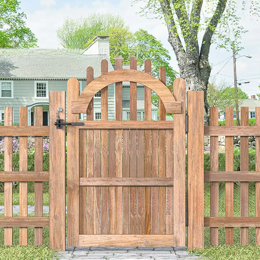Metal Self-Locking Gate Latch Spring Cable Pull Heavy Duty Fence Gate Latch with Bolt Automatic Slam Catch