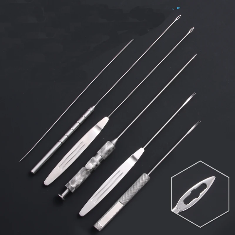 Face guide needle puncture guide needle Face tissue lift wire carving large V embedding thread threading needle breaking skin ne