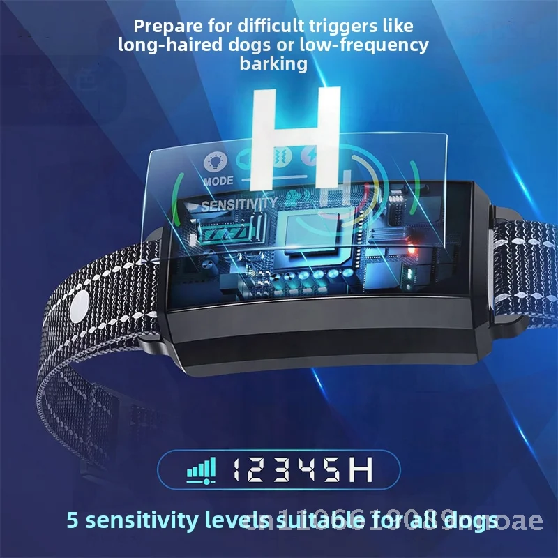 Smartpet Anti-Barking Dog Training Collar Color Screen Multi-Functional Waterproof Vibration Electric Shock Automatic for Dogs