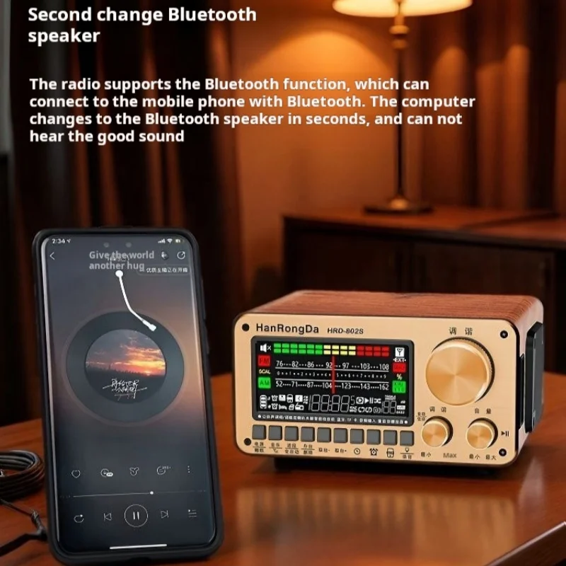 Hanrongda 802S Radio Multifunctional Bluetooth TF Card Dual