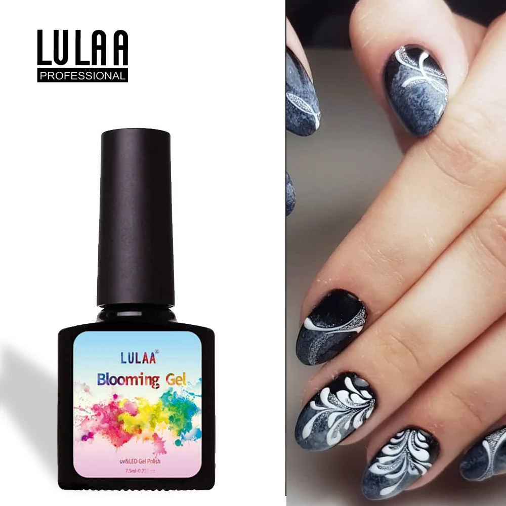 LULAA บานเจล7.5Ml สีน้ำ Nail Art Design Soak Off UV LED ทั้งหมดสำหรับเล็บเจล SN08