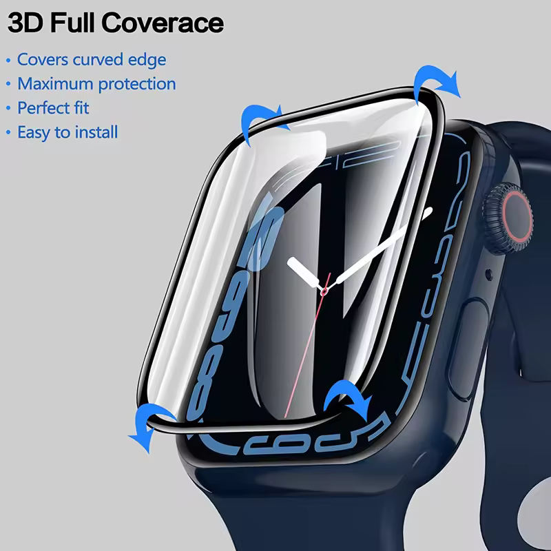 Protector Film For Apple Watch 44mm 45mm 40mm 41mm 49mm 42 38mm Curved Screen Protectors iwatch series 8 7 SE 9 Ultra 10 42/46MM - Image 5