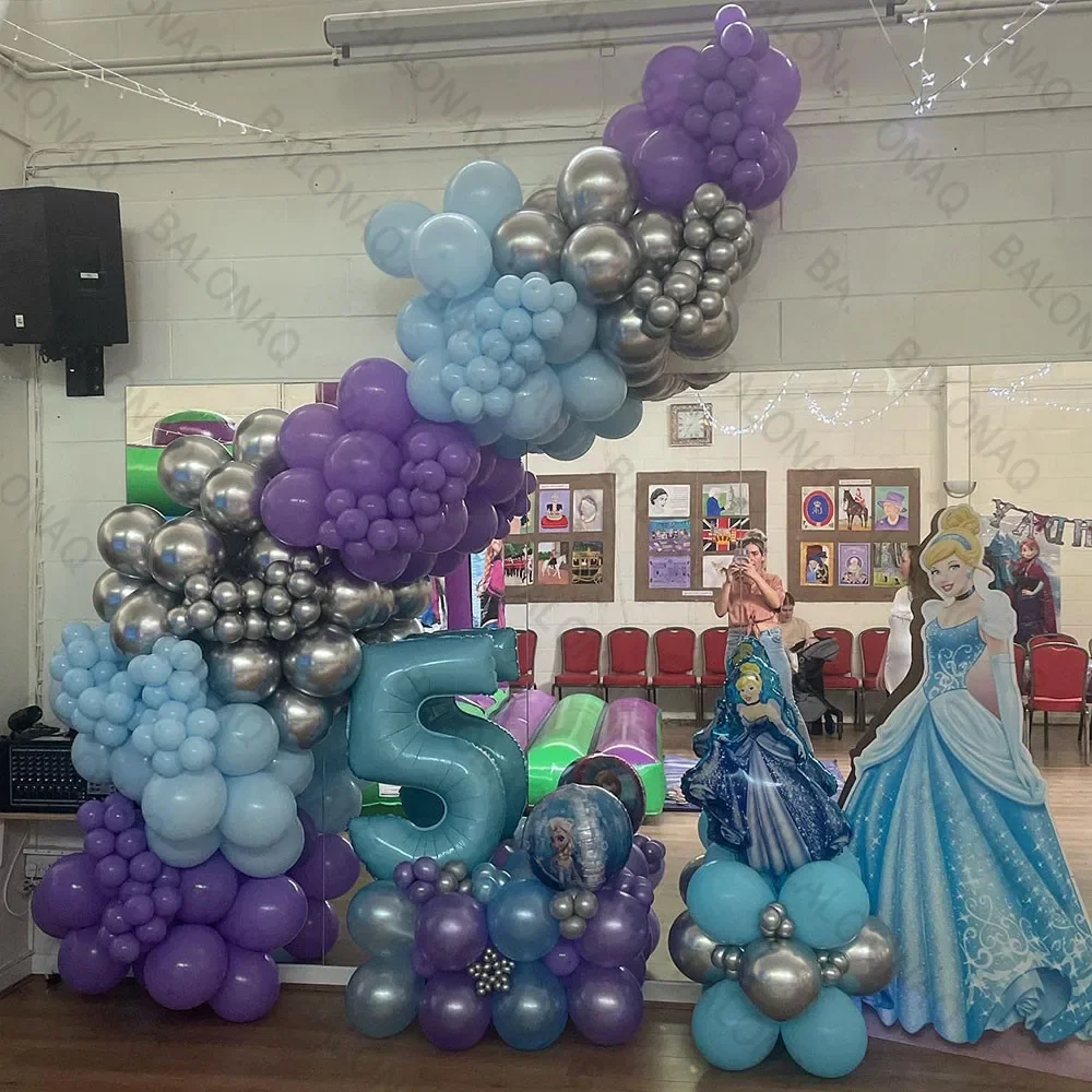 155pcs Disney Princess Cinderella 32inch Number Balloon Set Birthday Weeding Party Decor Baby Shower Supplies Kids Toy Globos