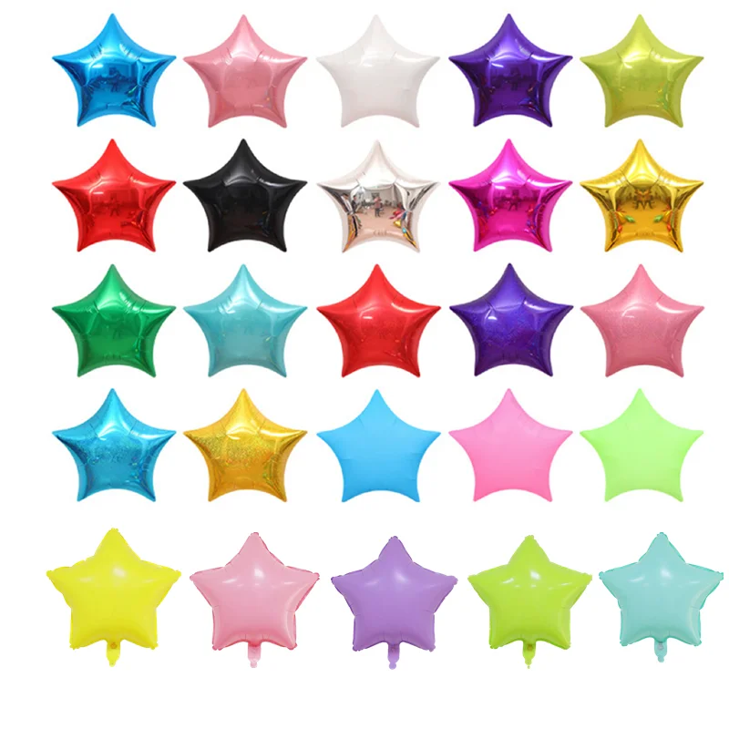 10pcs 18inch Gradient/Macaron/Pure Color Star Balloons Wedding Birthday Party Decorations baby shower supplies foil helium globo