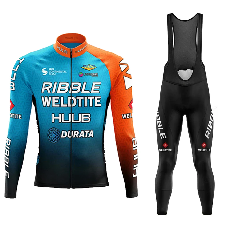 

HUUB Weldtite Autumn Pro Team Комплект велосипедного трикотажа MTB Униформа Велосипедная одежда Быстросохнущая велосипедная одежда Мужская длинная одежда для велоспорта