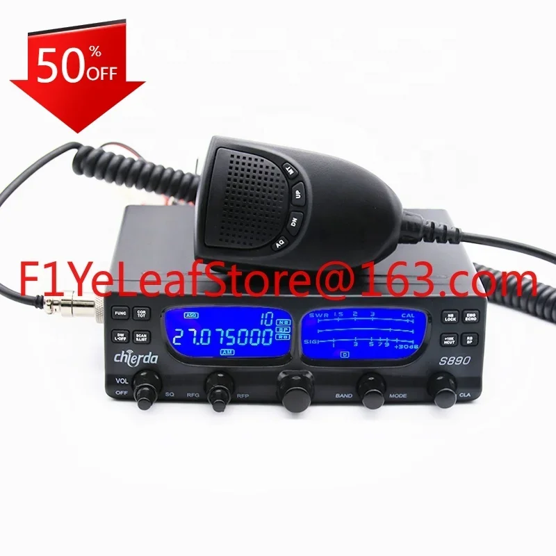 wholesales 40w S890 SSB FM AI noise reduction 27mhz cb mobile radio TOT walkie talkies long range