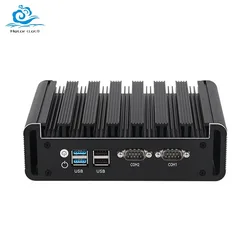 Helorpc 2LAN2COM Industrial Mini PC with Inter N100 Support WIN10/11 LINUX 16Gb DDR4 PXE Diskless Boot Firewall Computer