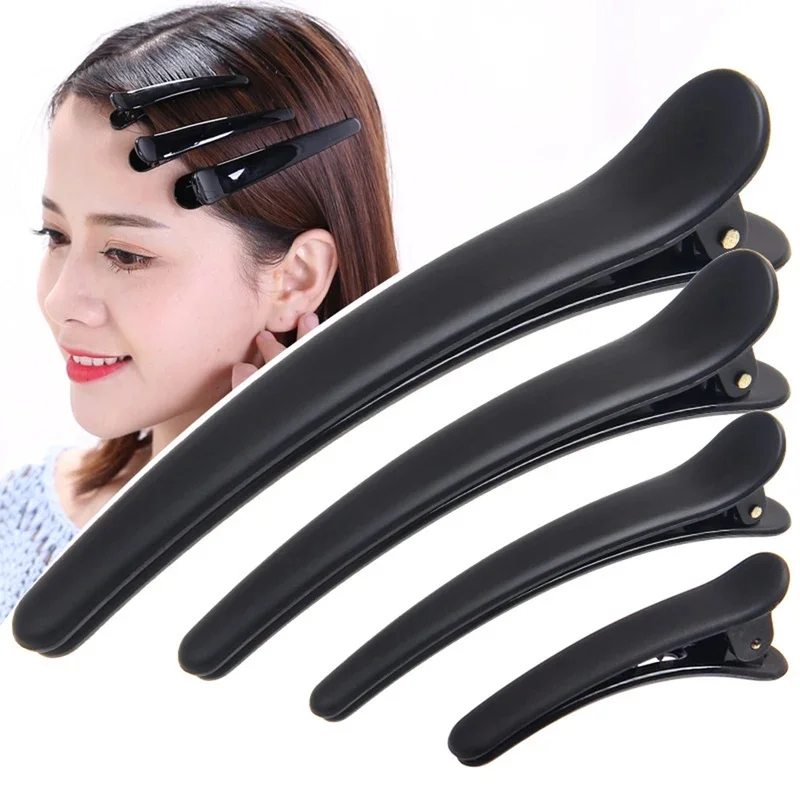 1-18pcs Professional Hairdressing Salon Hairpins Black Plastic Single Prong DIY Alligator Hair Clip Hair Care Styling Tools