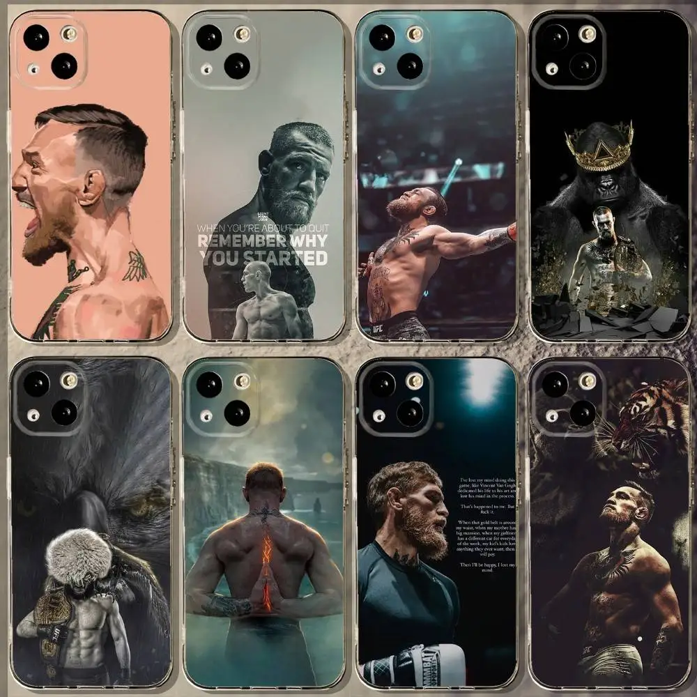 

Conor M-McGregor Phone Case For iPhone 16,15,14,13,12,11 Plus,Pro,Max,XR,XS,X,7,8 Plus,SE,Mini Soft Transparent Cover