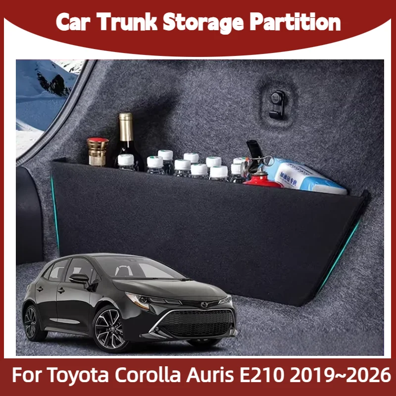For Toyota Corolla Auris E210 2019~2026 Thickening Trunk Storage Partition Multifunction Storage Box Auto Interior Accessories