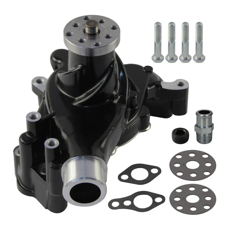 

High Volume Flow Long Water Pump Aluminum Silver/Black For Chevy Small Block 283 305 327 350 400V8 Engines 1958-1980