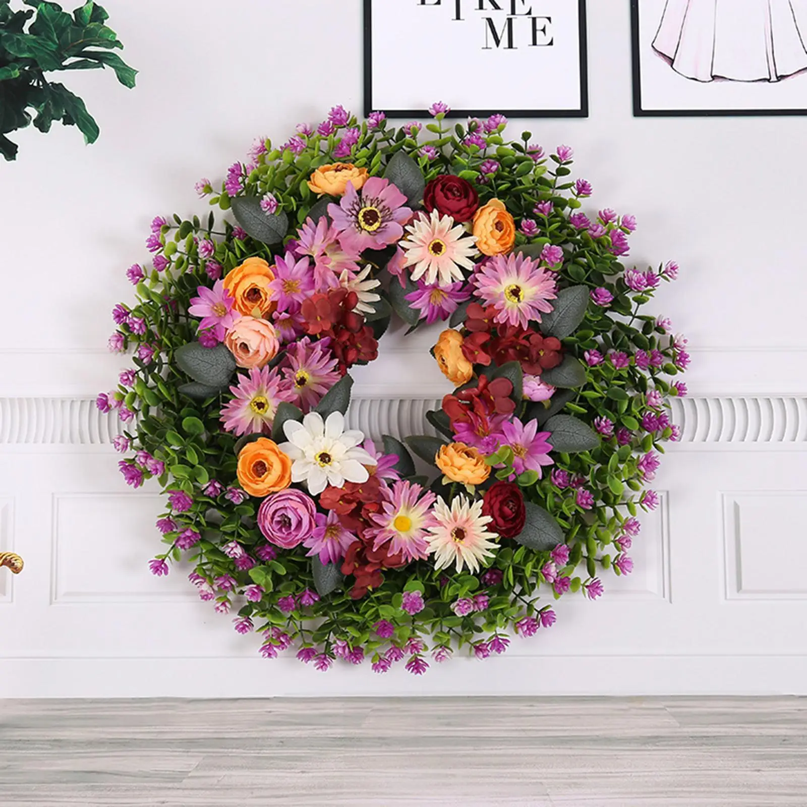 

Spring Summer Wreath for Front Door Home Decor for Festival Farmhouse Window