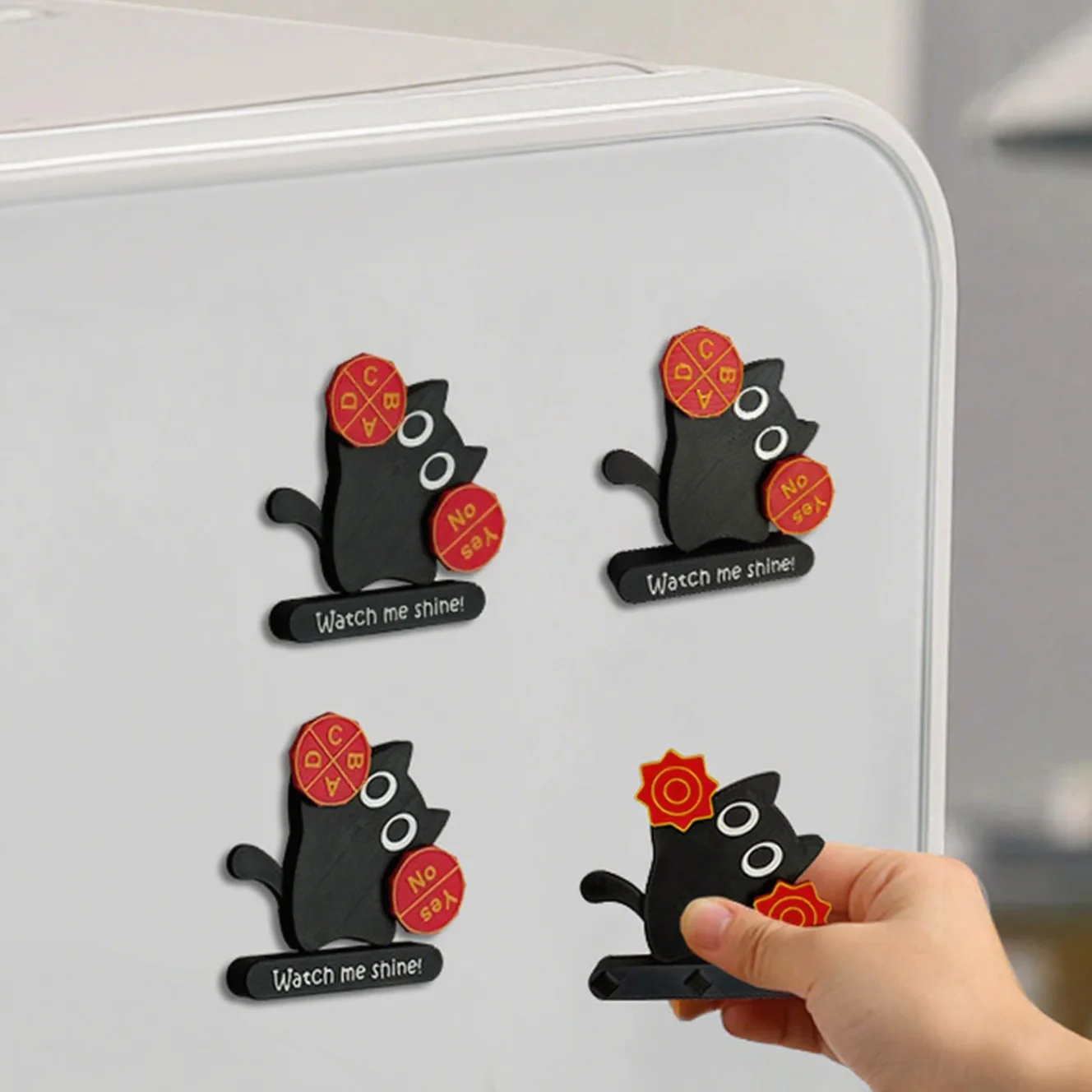 

Cute Dancing Handkerchief Cat Refrigerator Magnet Cartoon Anime Kitten Fridge Sticker for Kitchen Home Decorn Funny Magnetic Toy