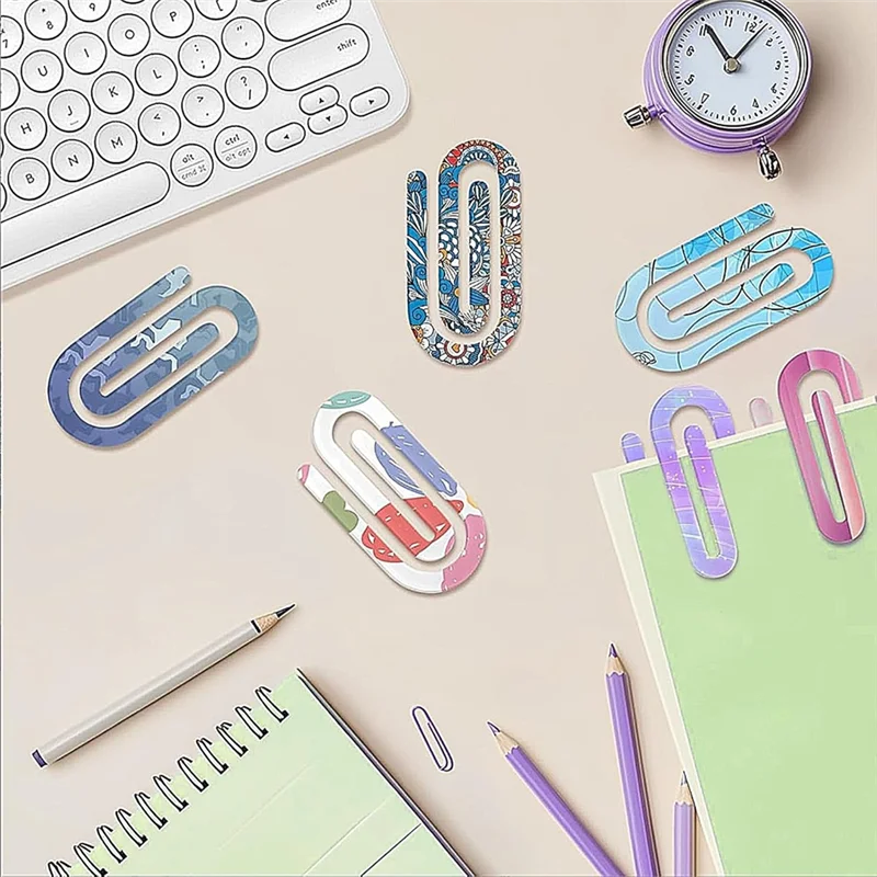 

Надежные 12-упаковка сублимационных скрепок для бумаг, акриловый вихревой дизайн для поделок своими руками, любителей книг, офиса и домашнего использования