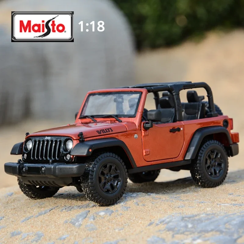 Maisto 1:18 2014 Jeep Wrangler Alloy Car Model Diecast Metal Toy Off-road Vehicles Car Model Simulation Collection Children Gift