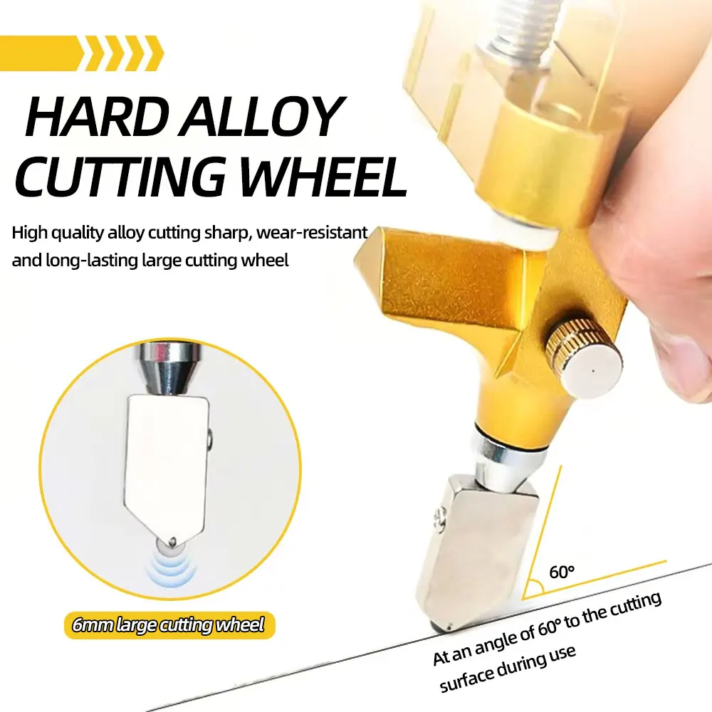 2 in 1 Diamond Tile Glass Cutter Professional Ceramic and Porcelain Cutting Manual Multifunction DIY Hand Tools for Home