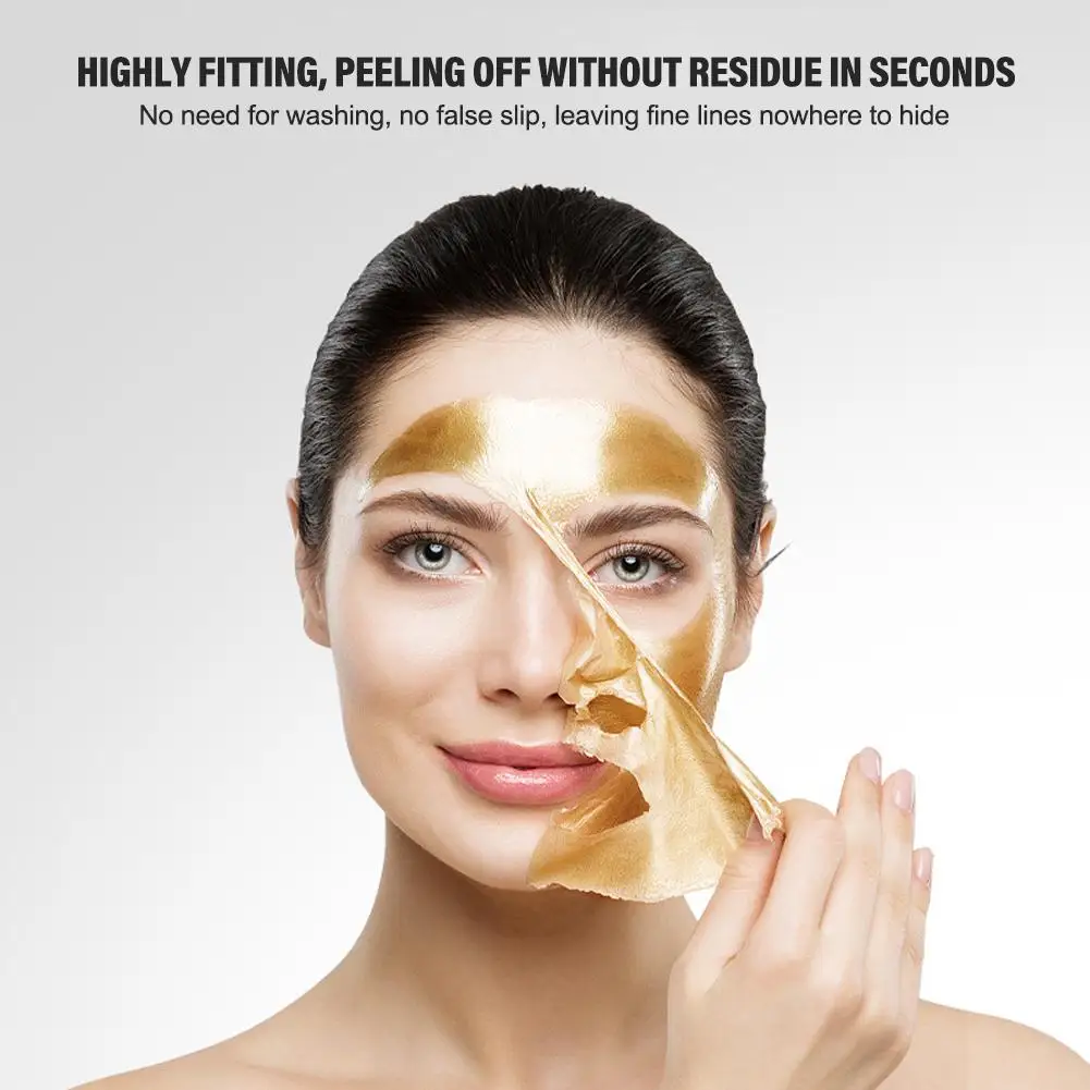 Gold Peel Off Mask para Mulheres, Remover Cravos, Anti Aging, Lifting, Firming, Poros, Branqueamento Facial, Cuidados com a Pele, Tear Shri, X3R5, 80g