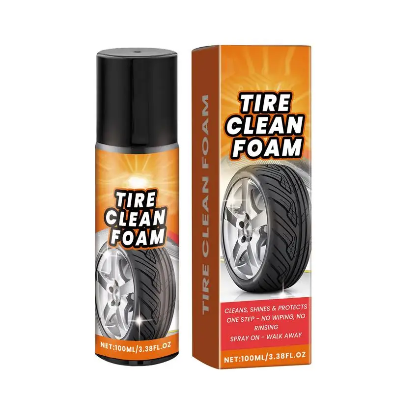 Car Oil Mud Remover Agent 100ml Car Tire Trim Maintenance Agent Truck Tire Rim Cleaning Liquid For Water Stains Oil Mud Dirts