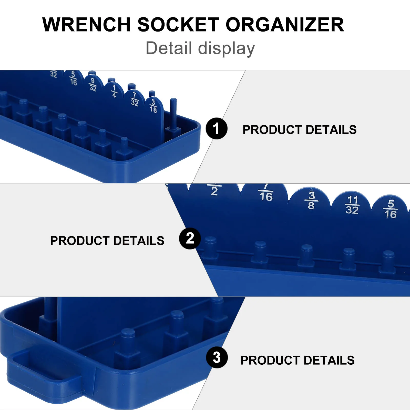 

Socket Storage Bracket ganizer Container Holder Plastics Inserting PP Material Lightweight Compact Multifunctional Wrench