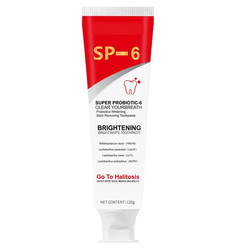 

Sp-6 120g Probiotic Toothpaste Whitening Tooth Remove Plaque Stains Teeth Whitener Oral Hygiene Clean Fresh Breath Denta Health