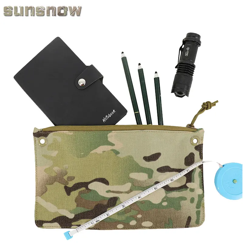 Tactical Portable Stationery Pen Bag Outdoor EDC Tool Storage Pouch Commuter Coin Wallet