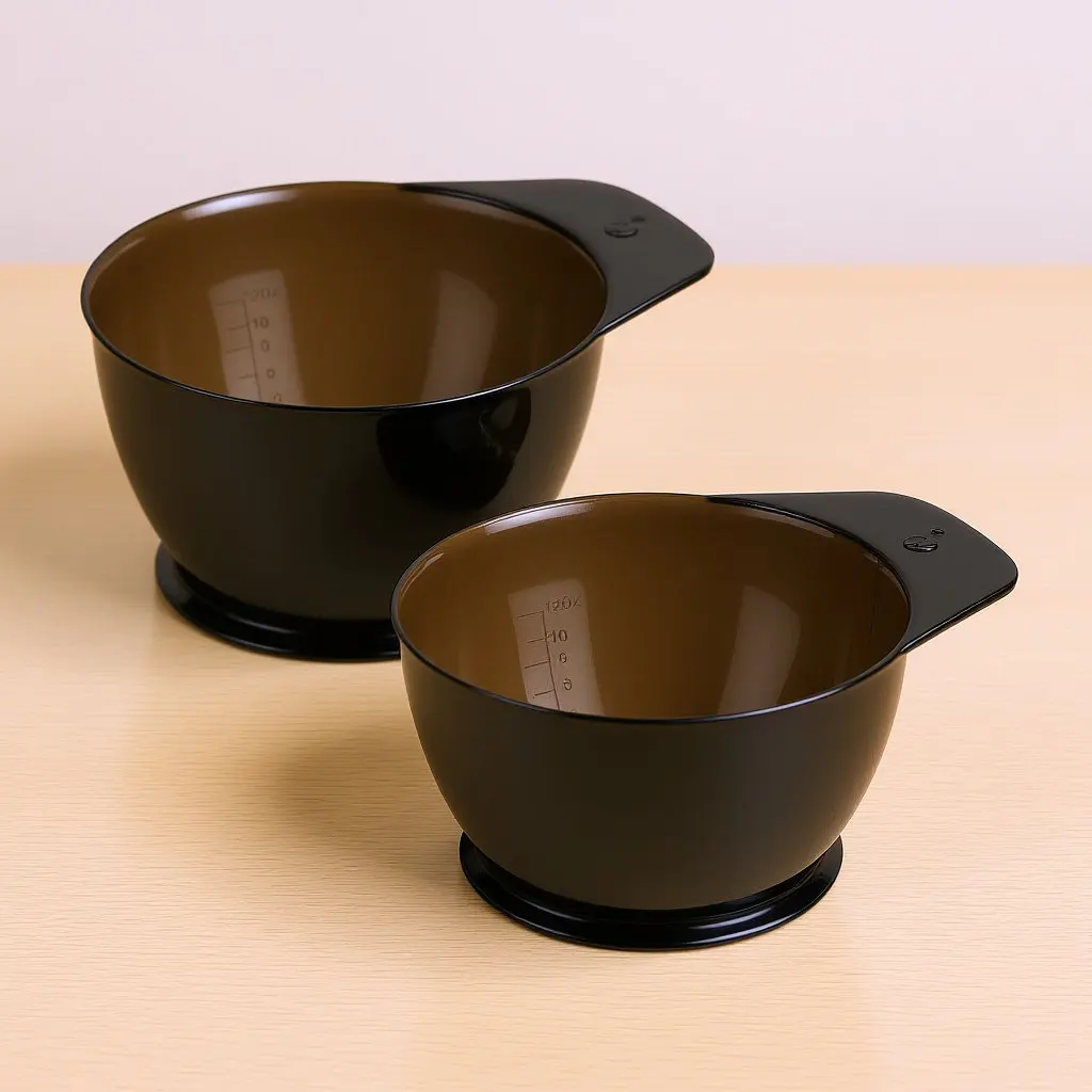 

Набор из 2 многоразовых пластиковых мисок для окрашивания волос с мерной шкалой, моющиеся, для безупречного результата, профессиональные инструменты для домашнего использования и салонов красоты